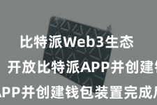 比特派Web3生态 第三步:开放比特派APP并创建钱包装置完成后