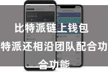 比特派链上钱包  比特派还相沿团队配合功能