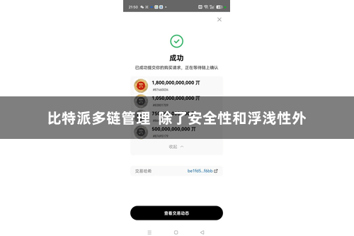 比特派多链管理  除了安全性和浮浅性外