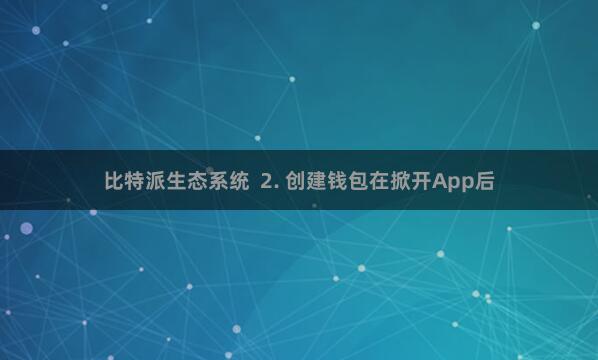 比特派生态系统  2. 创建钱包在掀开App后